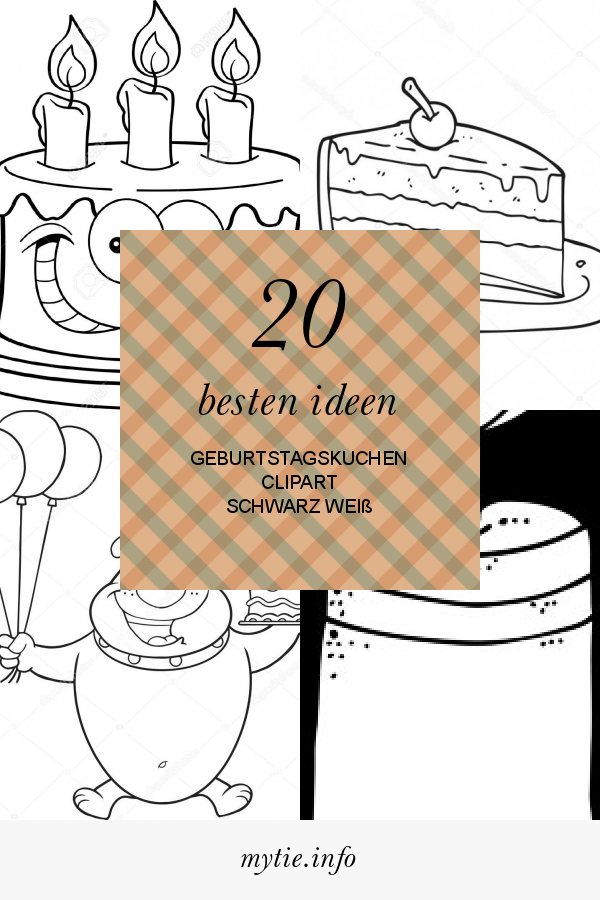 20 Besten Ideen Geburtstagskuchen Clipart Schwarz Weiß